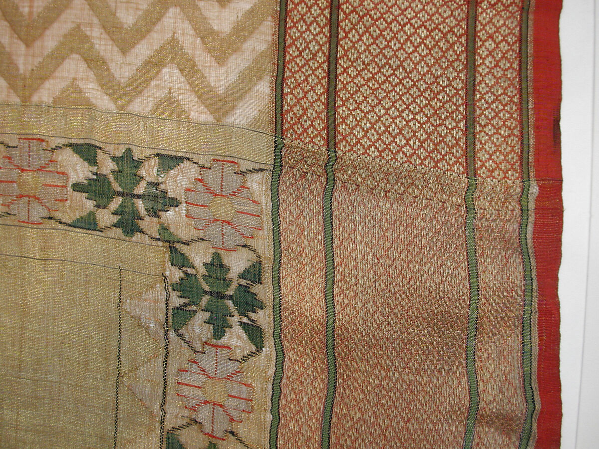 Sari, Silk and metal wrapped thread
