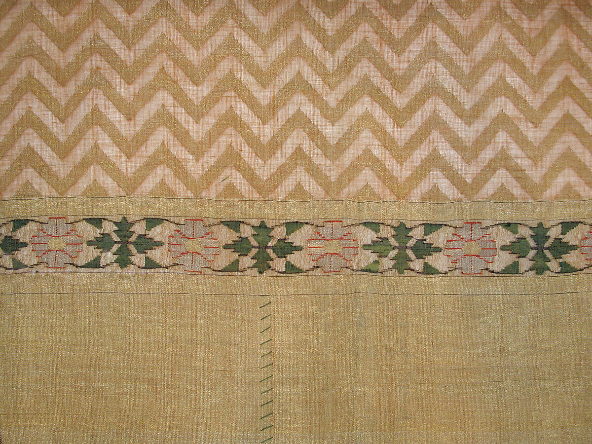 Sari, Silk and metal wrapped thread