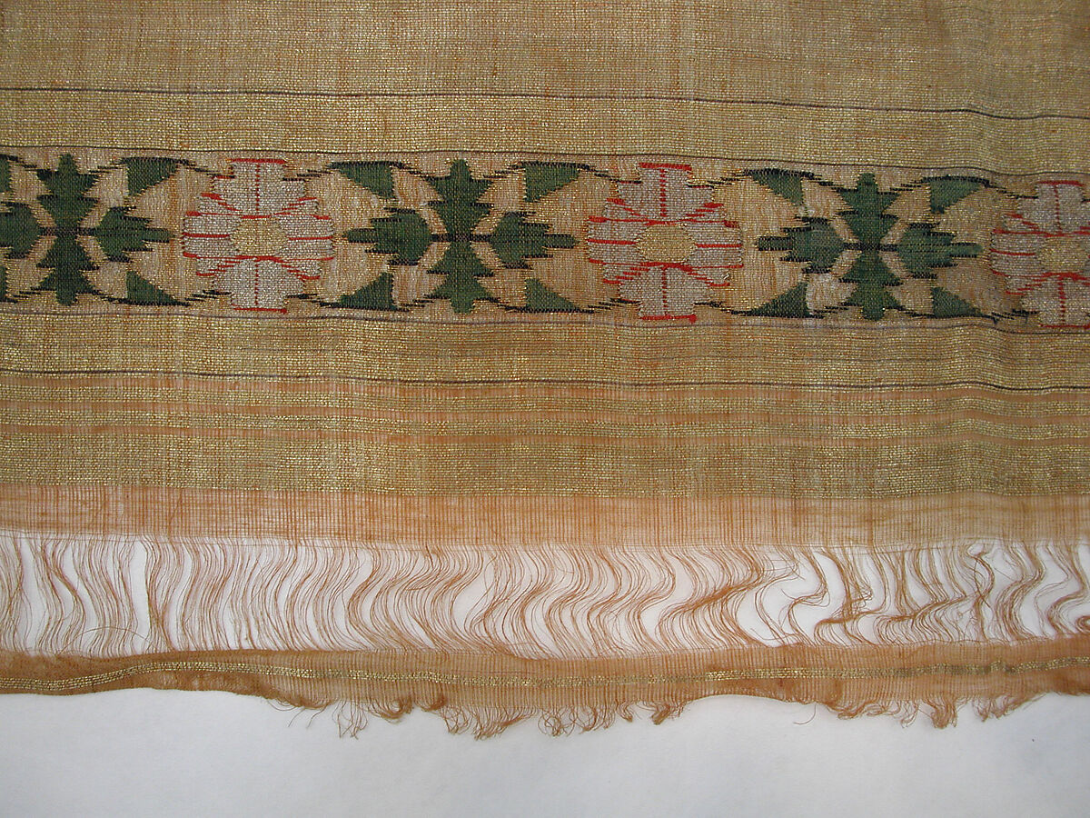 Sari, Silk and metal wrapped thread