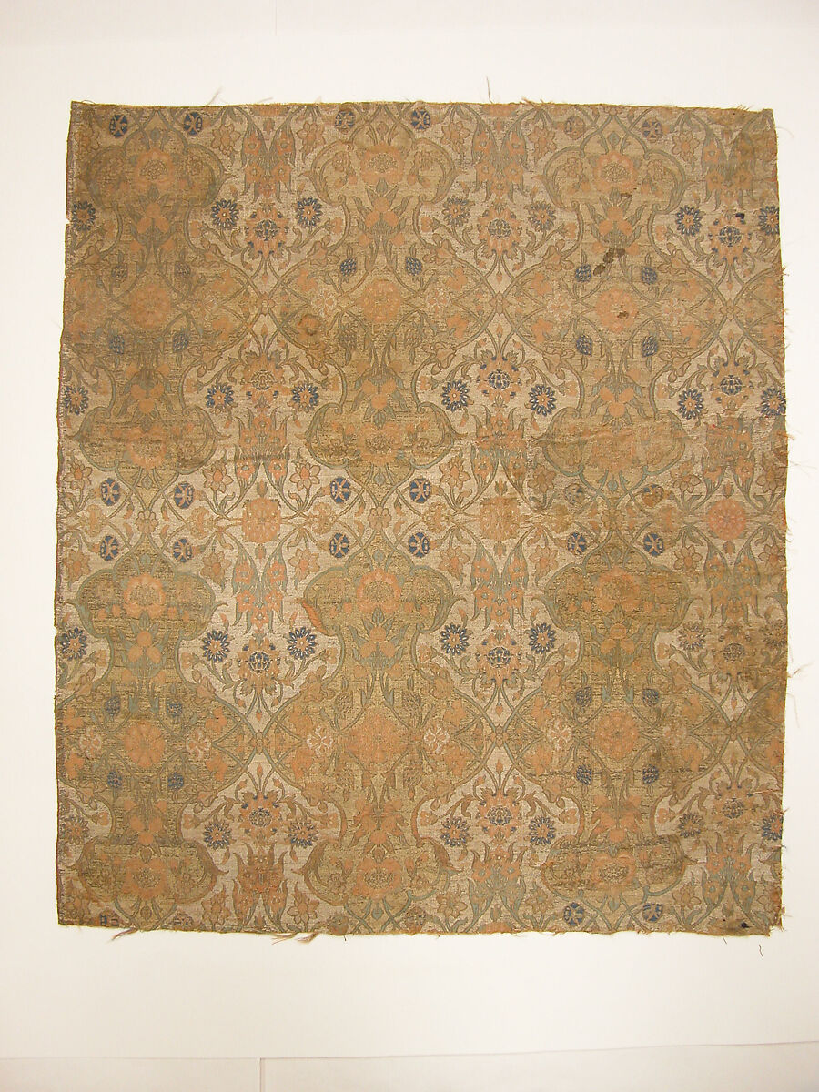 Cover, Silk, metal wrapped thread; lampas