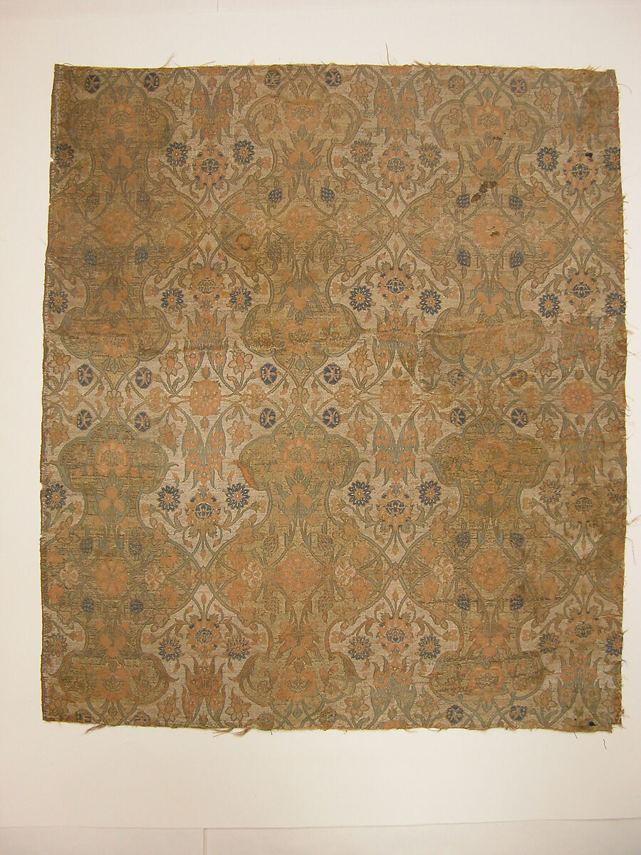 Cover, Silk, metal wrapped thread; lampas