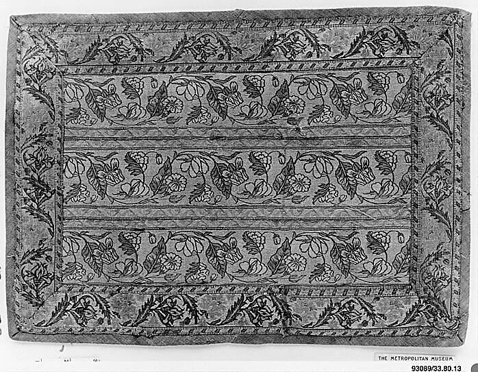 Panel, Silk, metal wrapped thread; brocaded