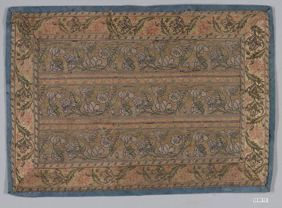 Panel, Silk, metal wrapped thread; brocaded 