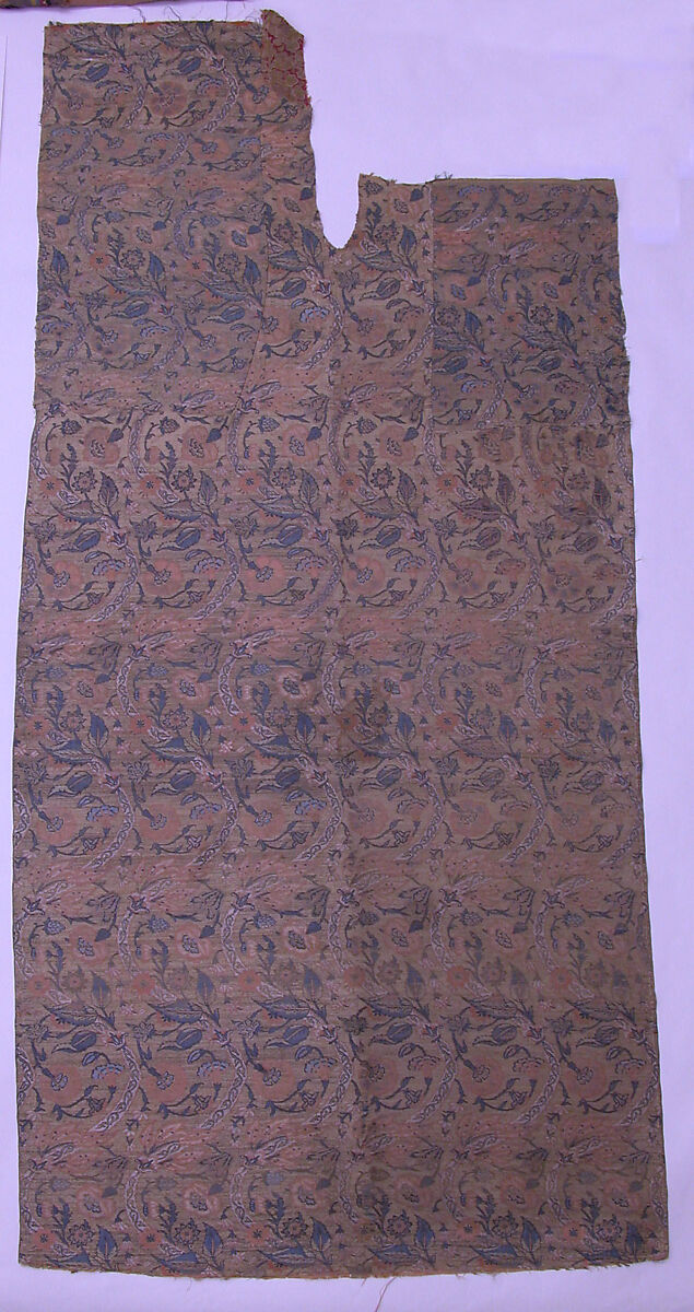 Brocade, Silk, metal wrapped thread; lampas