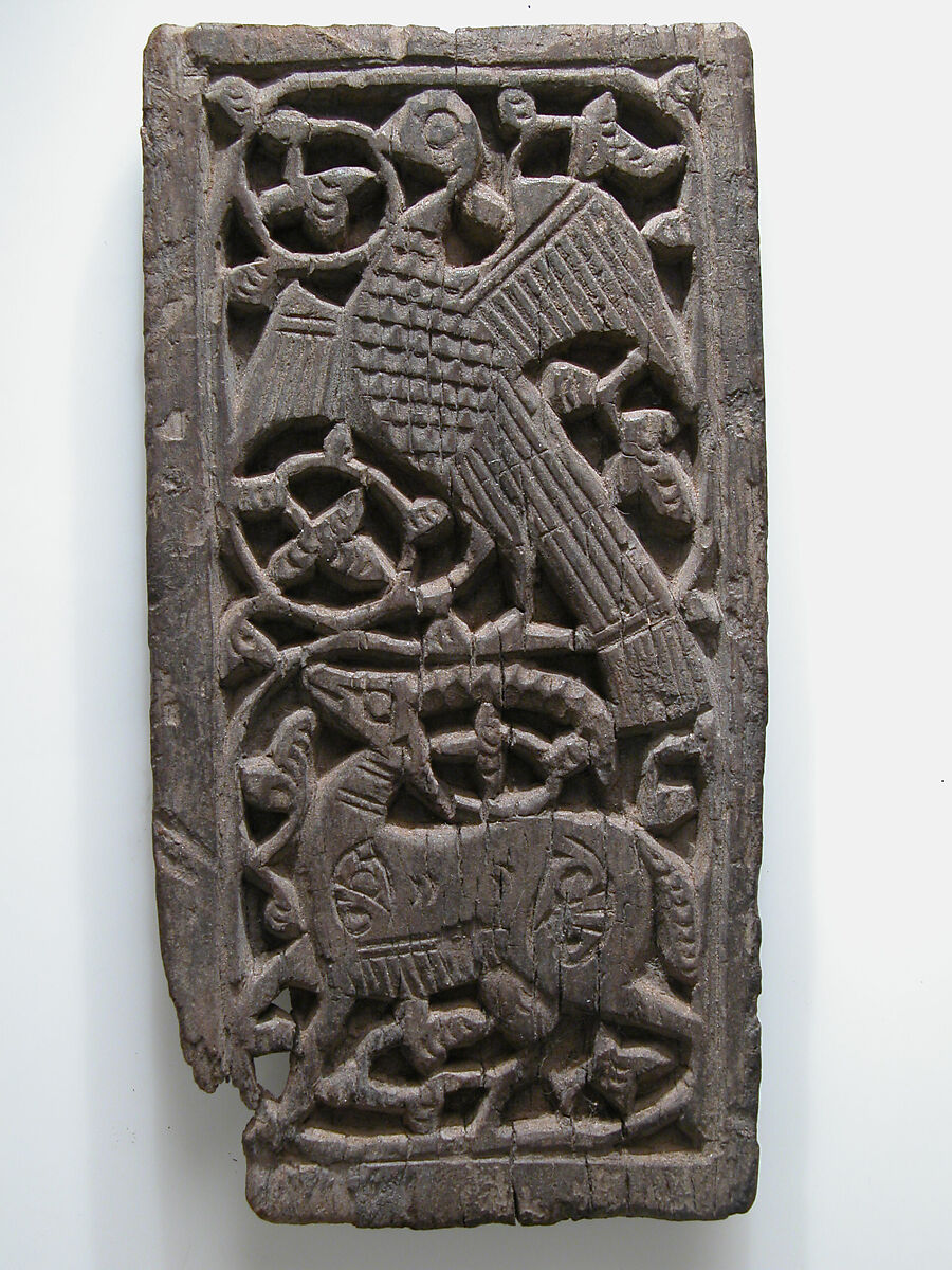 Panel, Wood (ebony); carved 