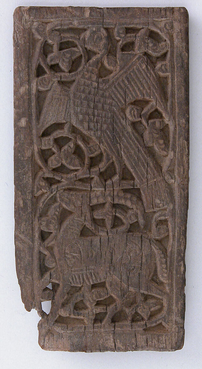 Panel, Wood (ebony); carved