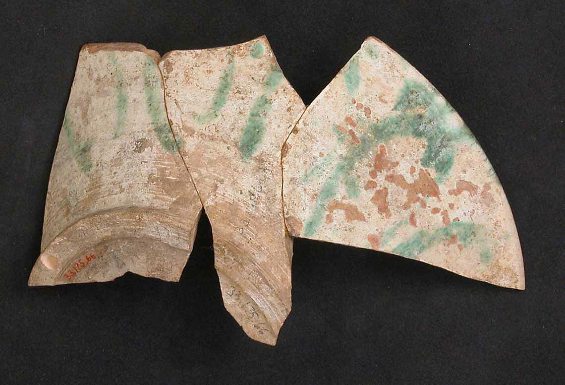 Fragment of a Bowl, Earthenware; glazed