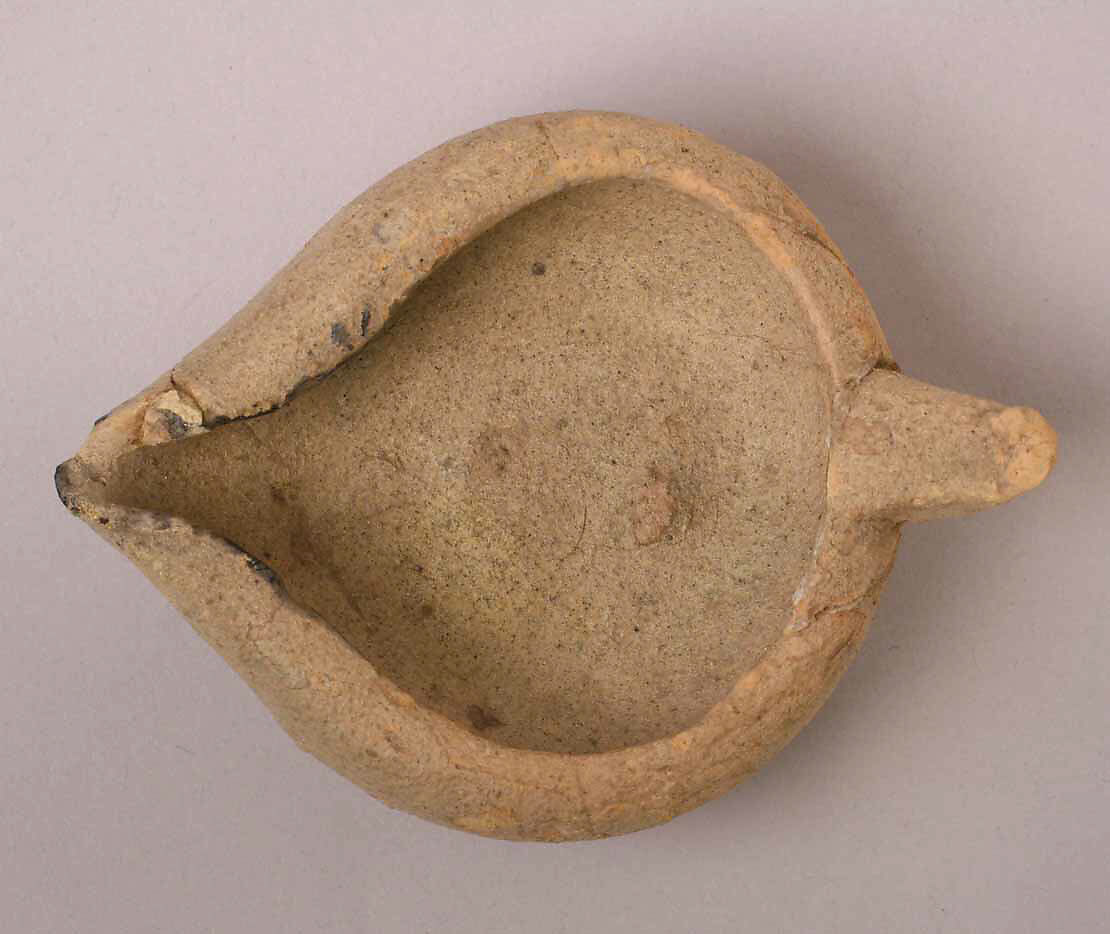 Lamp, Earthenware; unglazed 