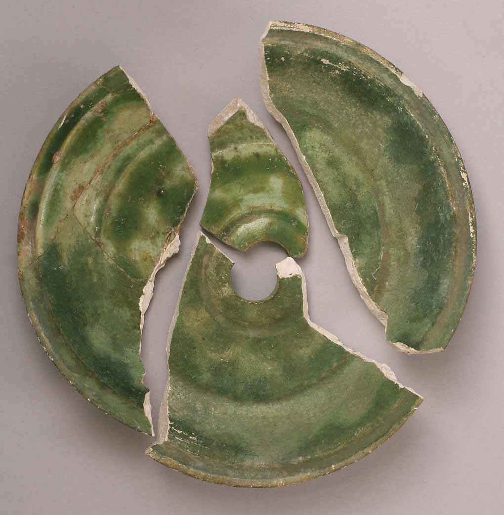 Fragments of a Bowl, Earthenware; glazed 