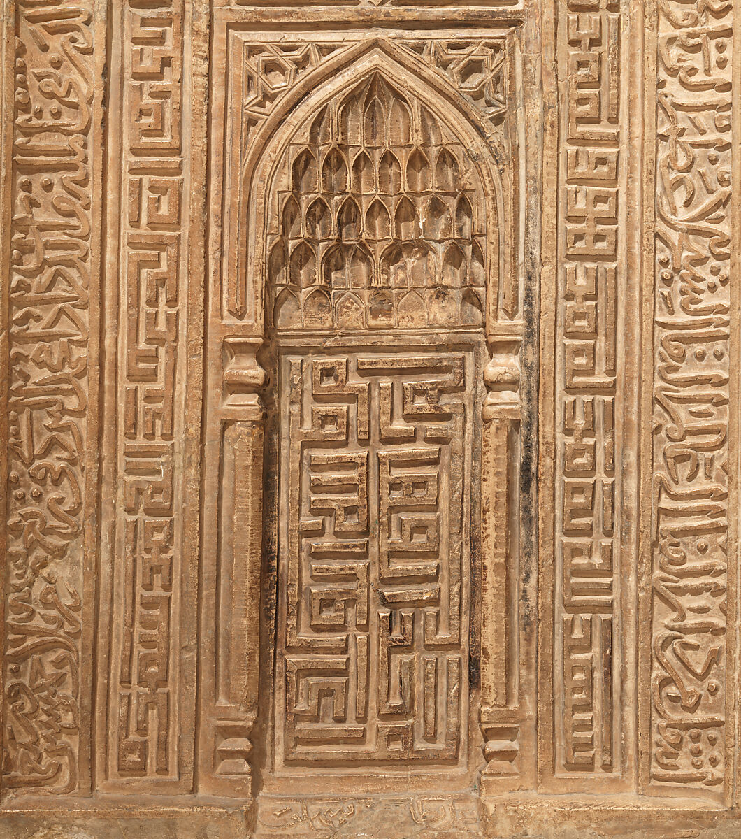 Tombstone in the Form of an Architectural Niche, Marble; carved
