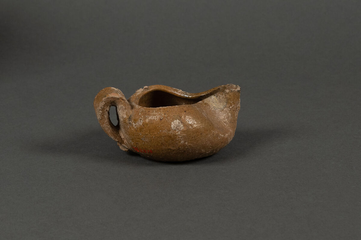 Lamp, Earthenware; monochrome glaze