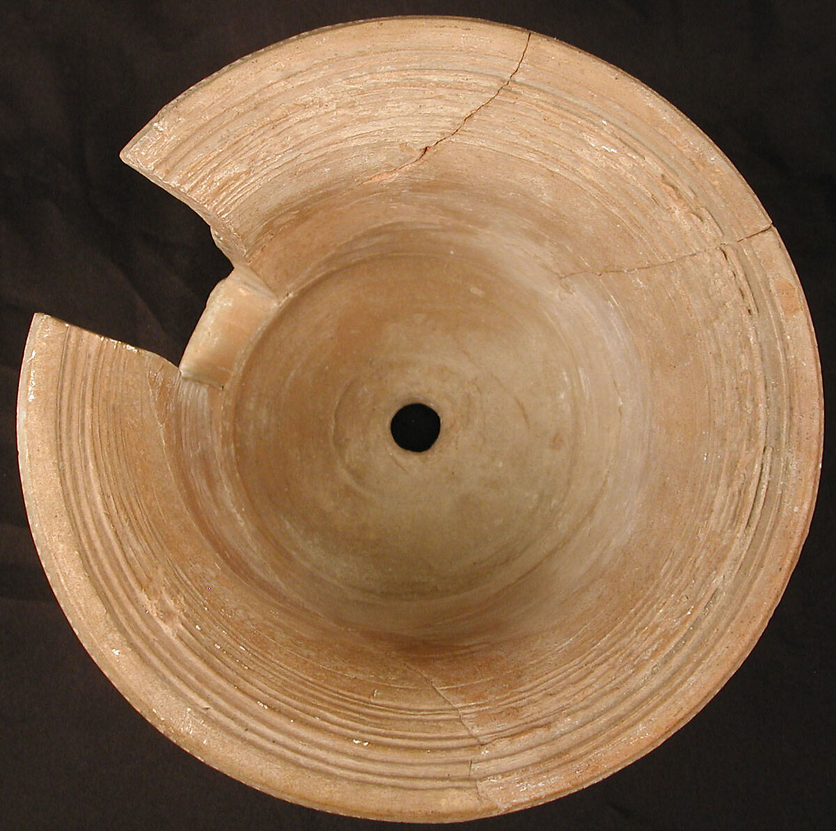 Bowl, Earthenware; incised decoration, unglazed