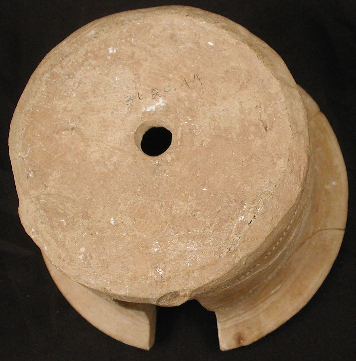 Bowl, Earthenware; incised decoration, unglazed