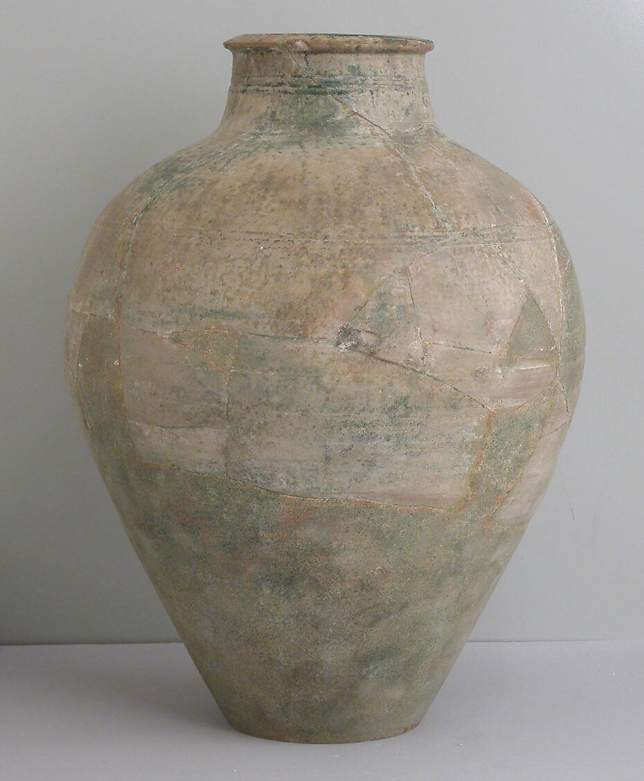 Jar, Earthenware; green glaze 