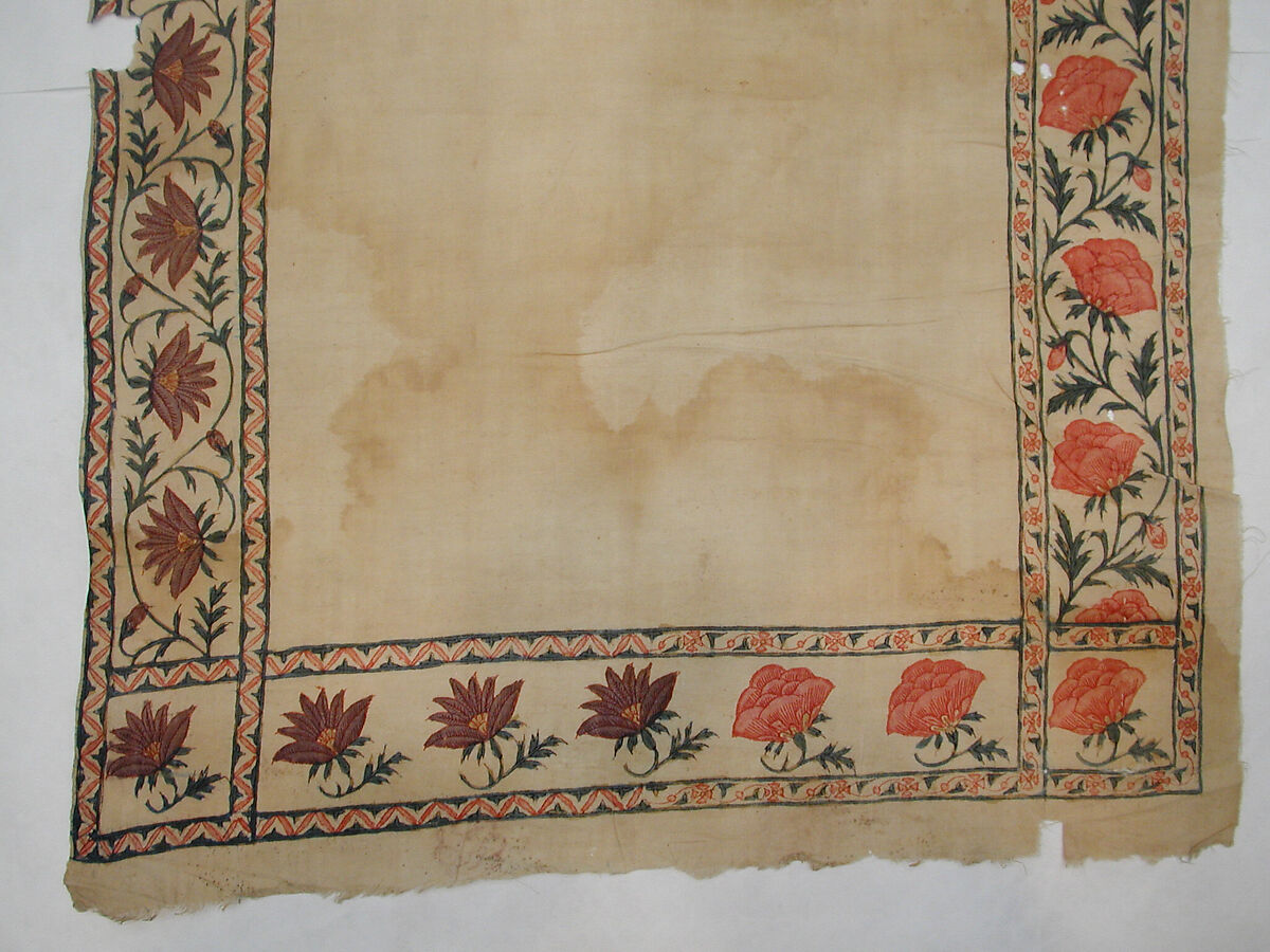Sash, Cotton; printed and painted