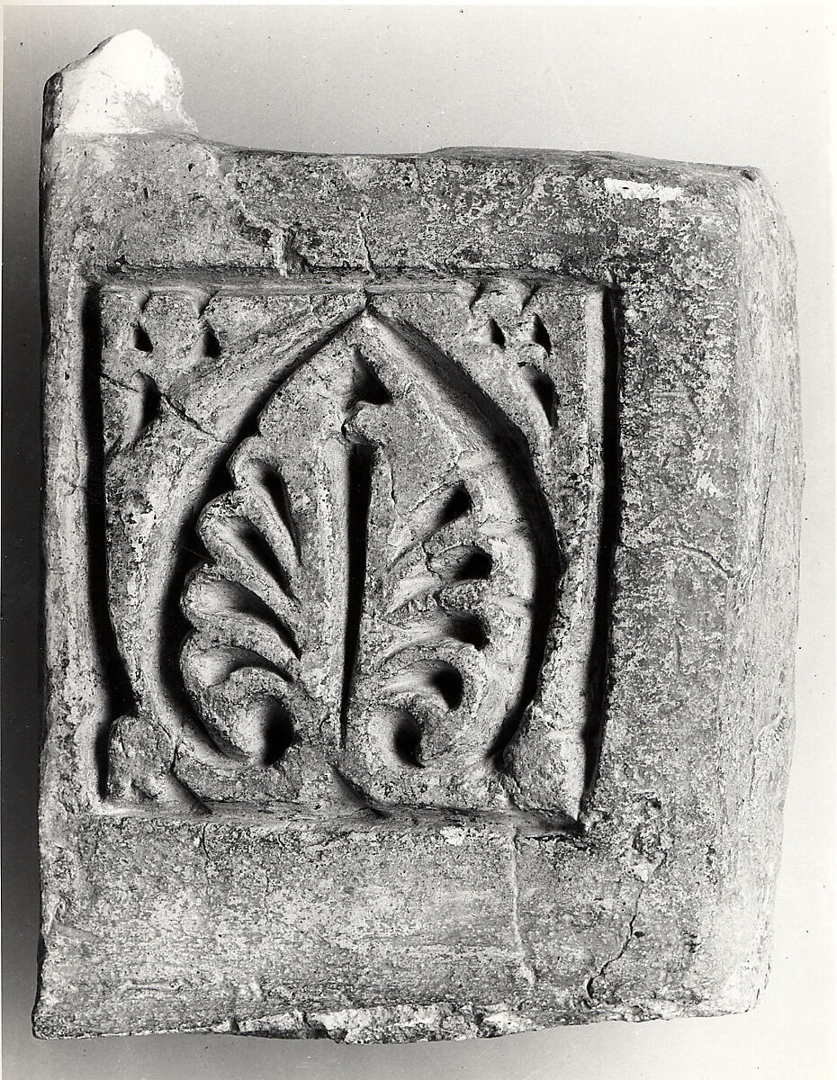 Dado Panel, Stucco; carved