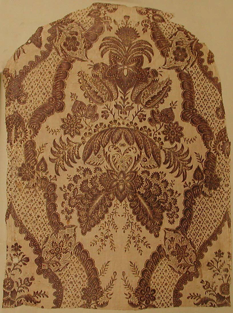 Textile Panel of Chintz, Cotton; printed