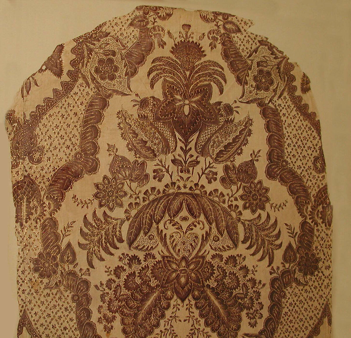 Textile Panel of Chintz, Cotton; printed