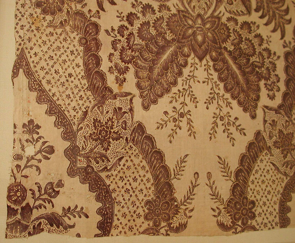 Textile Panel of Chintz, Cotton; printed