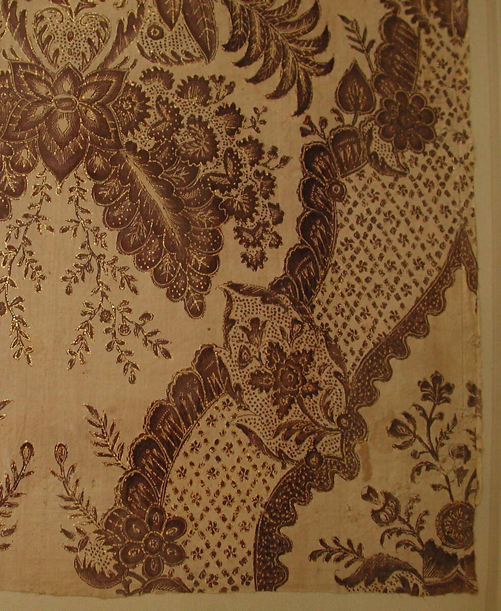 Textile Panel of Chintz, Cotton; printed