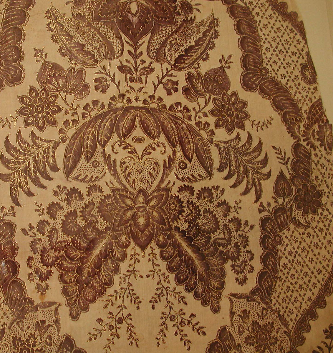 Textile Panel of Chintz, Cotton; printed