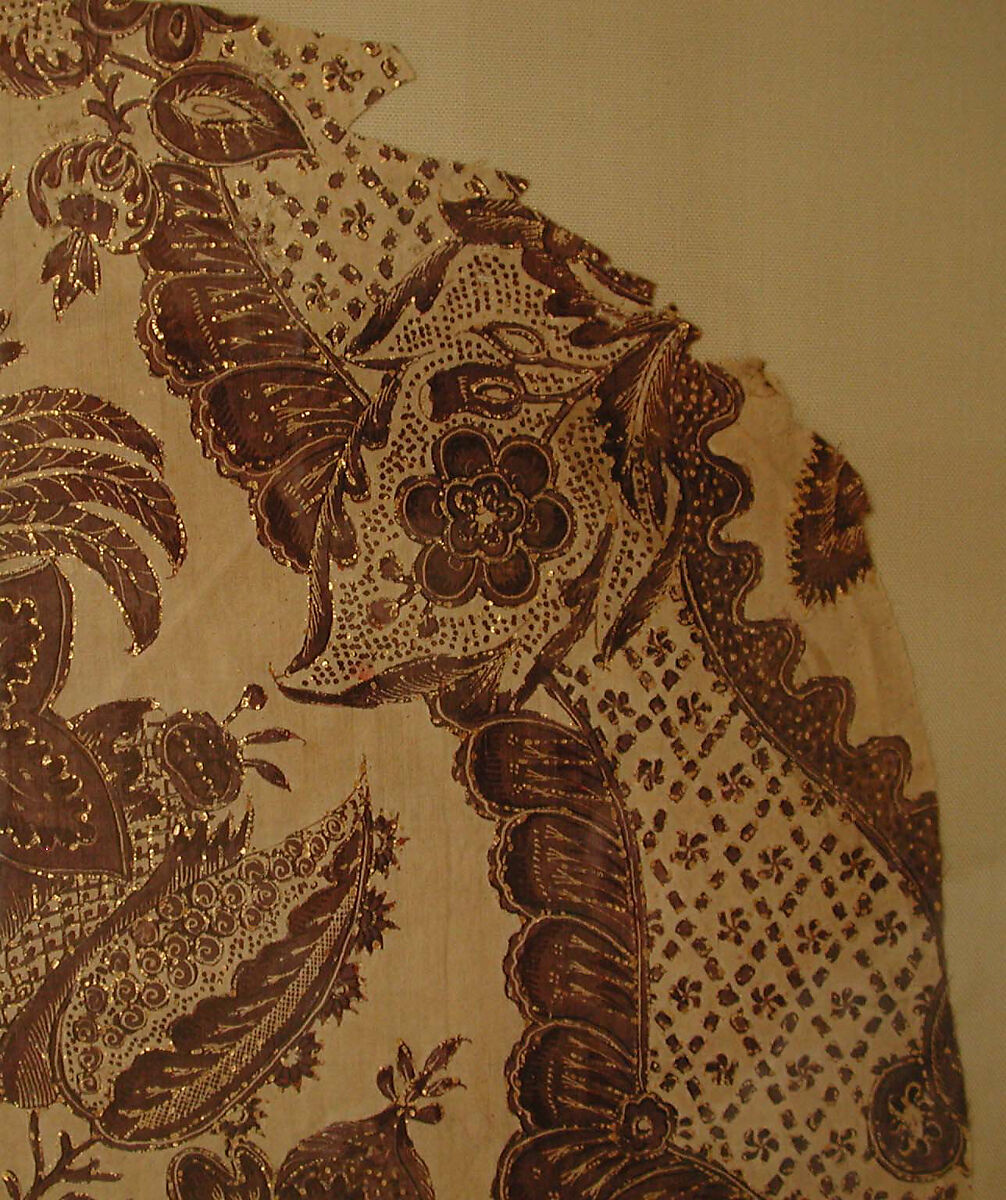 Textile Panel of Chintz, Cotton; printed