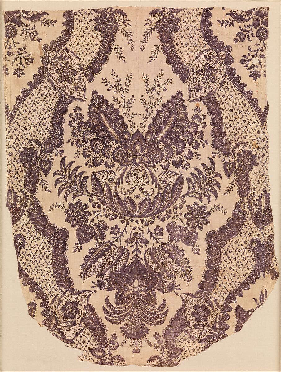 Textile Panel of Chintz, Cotton; printed 