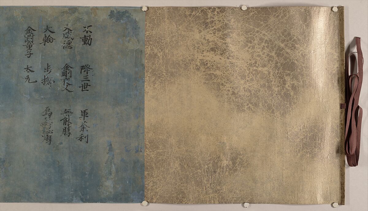 Iconographic Drawings of the Five Kings of Wisdom (Myōō-bu shoson), Handscroll; ink and color on paper, Japan