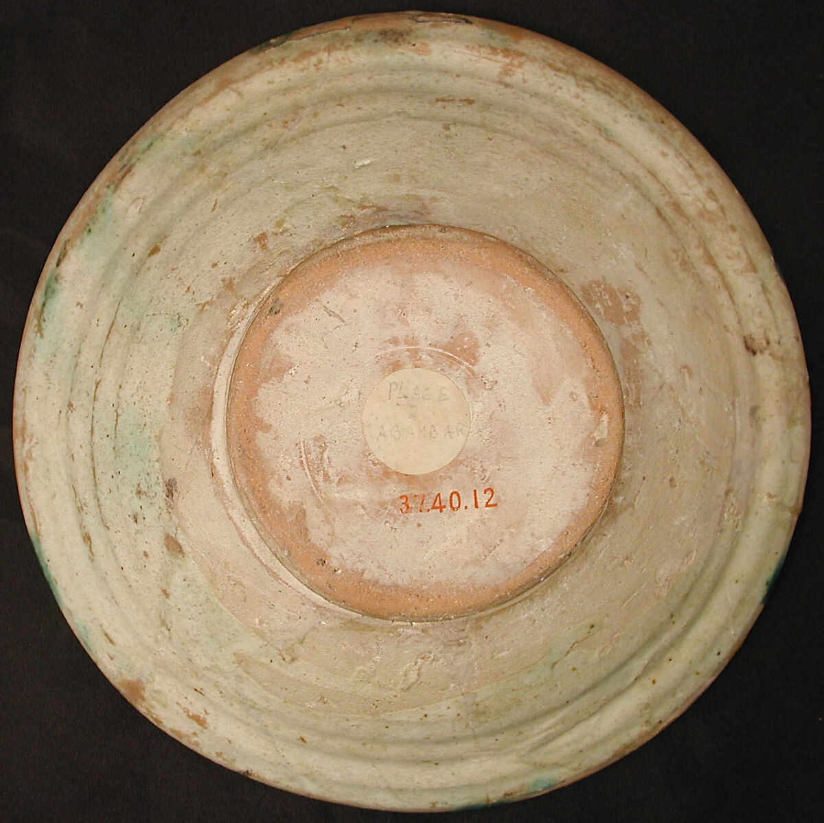 Bowl, Earthenware; white slip with polychrome painted decoration under transparent glaze