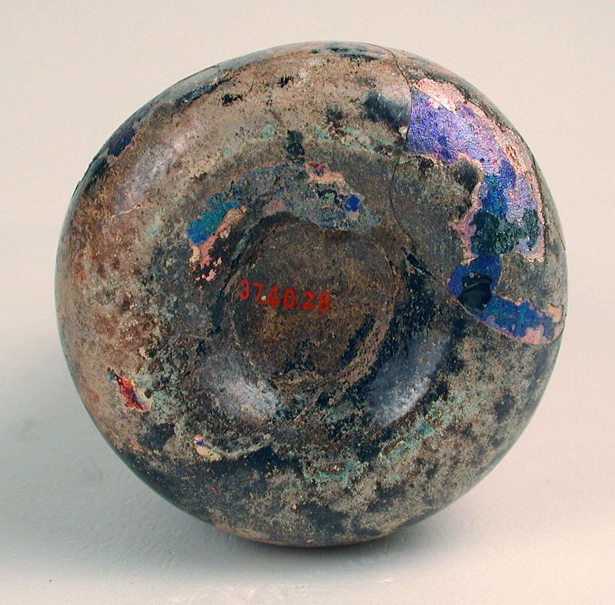 Bottle, Glass, green; blown