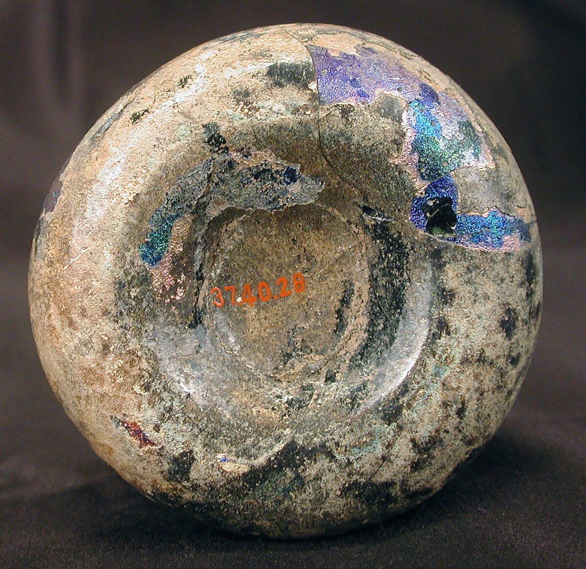 Bottle, Glass, green; blown