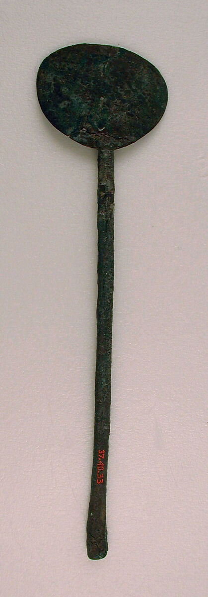 Spoon, Bronze; cast, incised