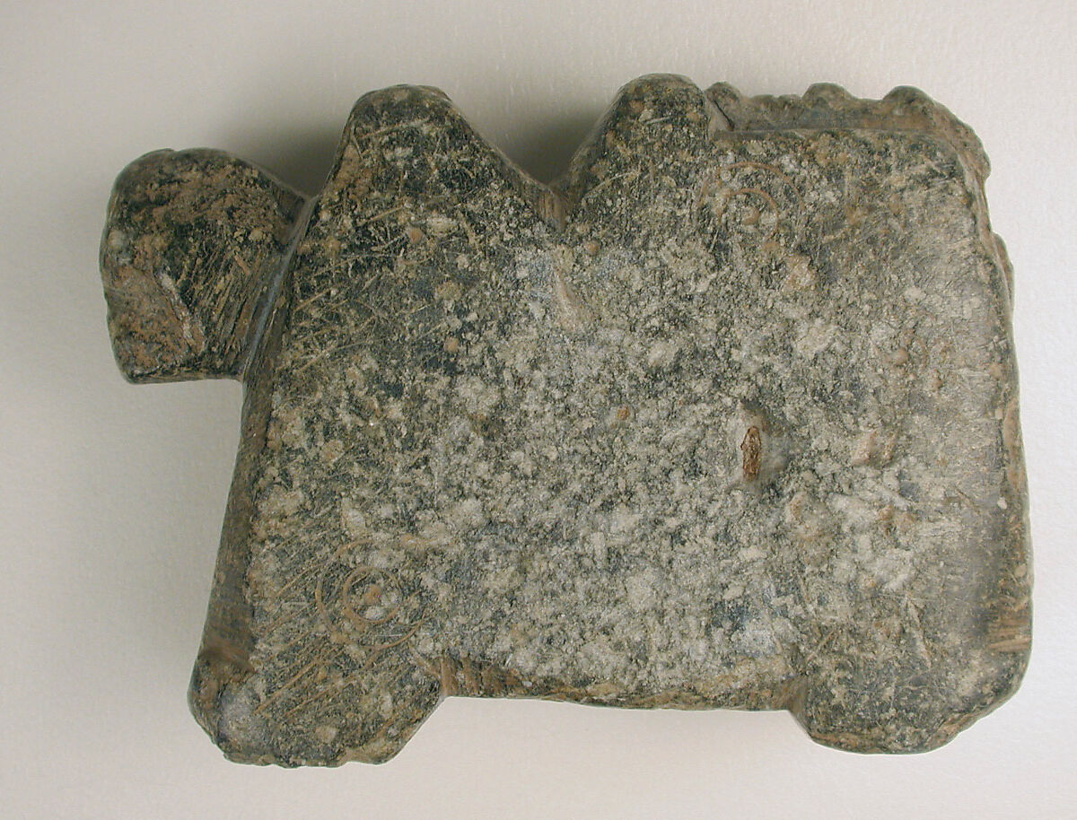 Animal-Shaped Spit Rest, Steatite; carved