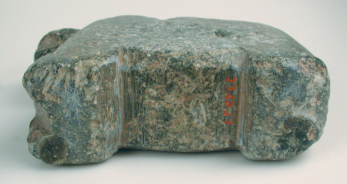 Animal-Shaped Spit Rest, Steatite; carved