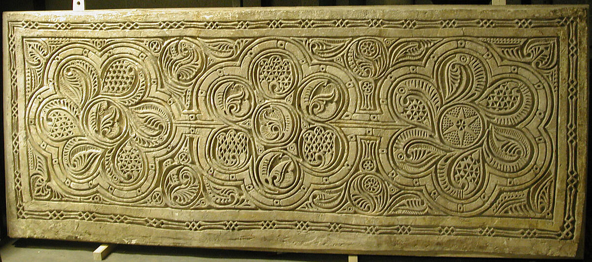 Dado Panel, Stucco; carved