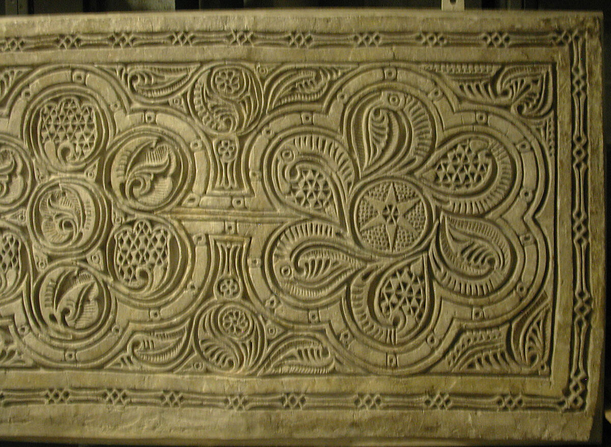 Dado Panel, Stucco; carved