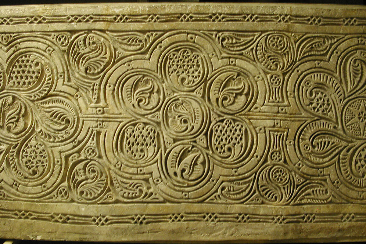 Dado Panel, Stucco; carved