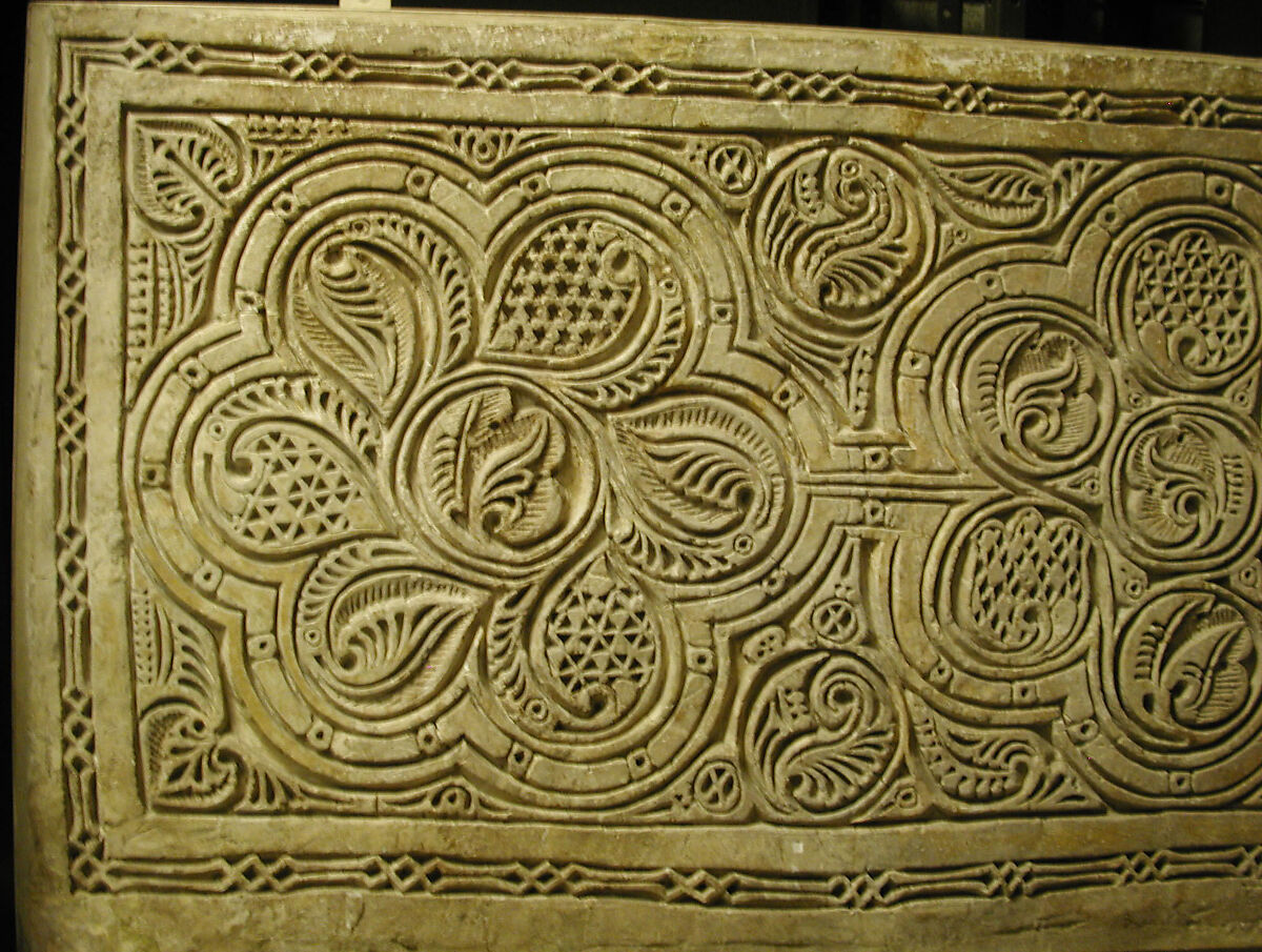 Dado Panel, Stucco; carved