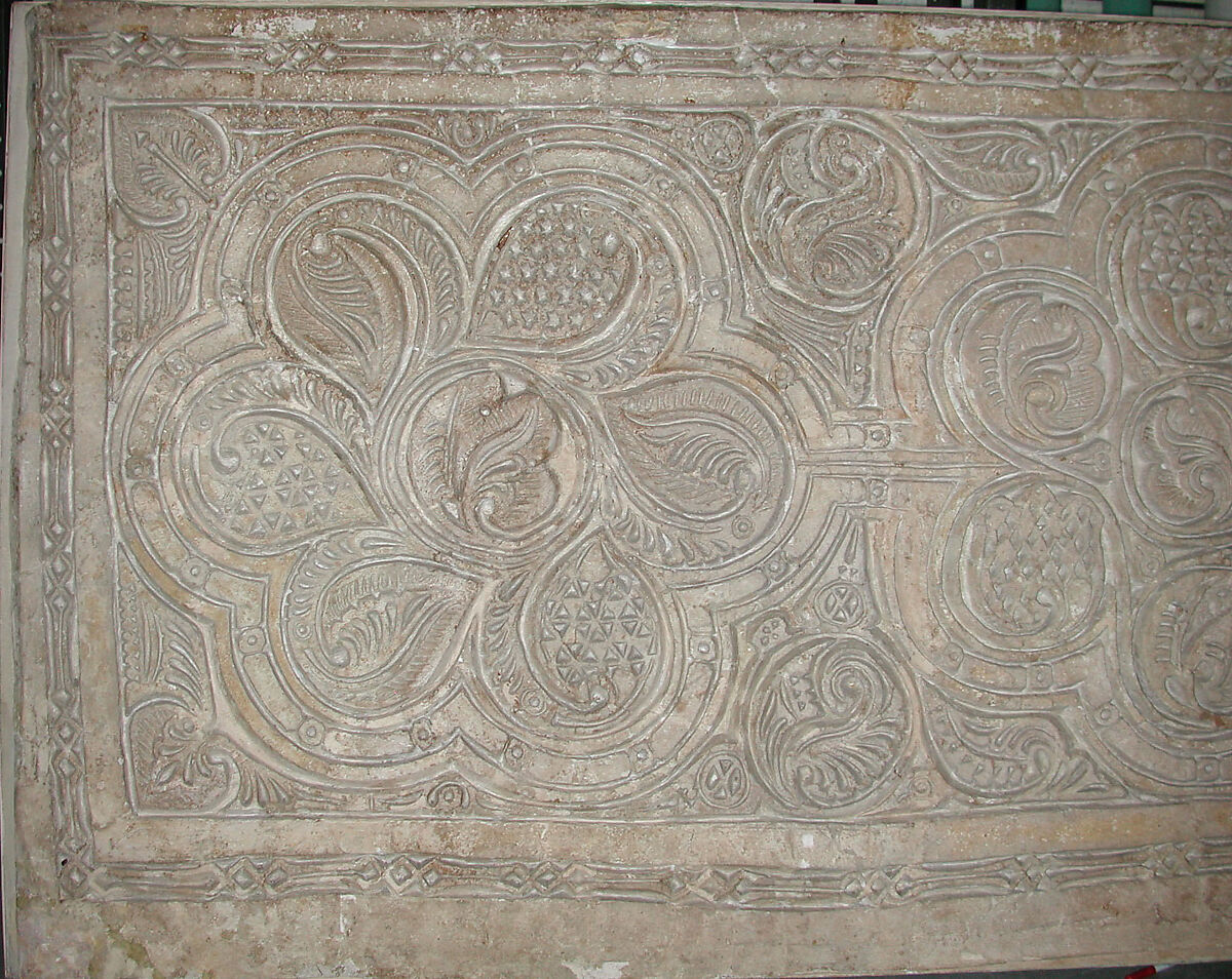 Dado Panel, Stucco; carved