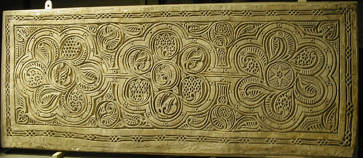 Dado Panel, Stucco; carved