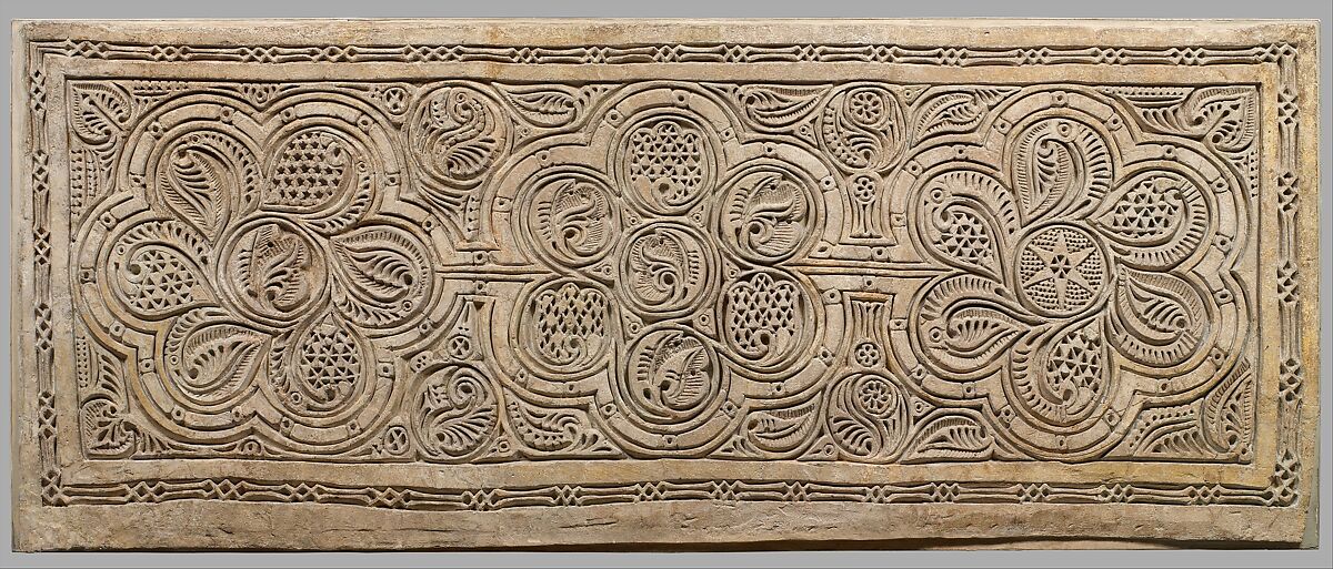 Dado Panel, Stucco; carved 