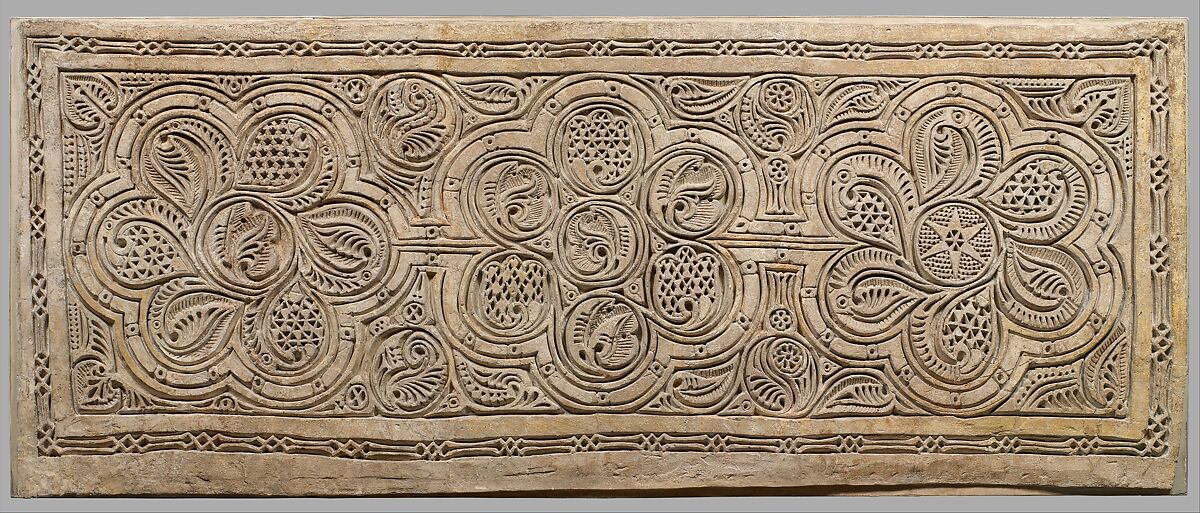 Dado Panel, Stucco; carved