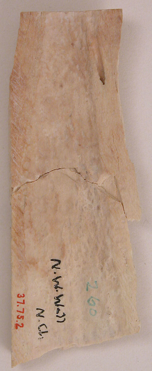 Plaque, Bone; carved
