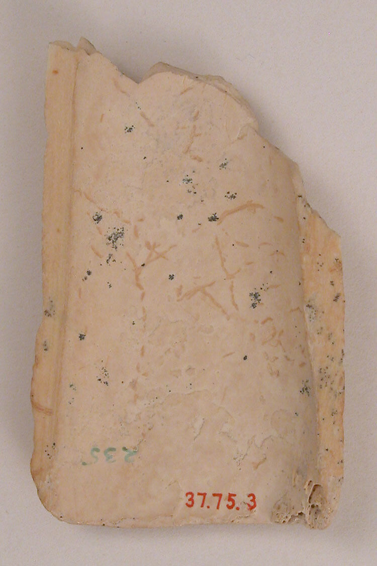 Plaque, Bone; carved