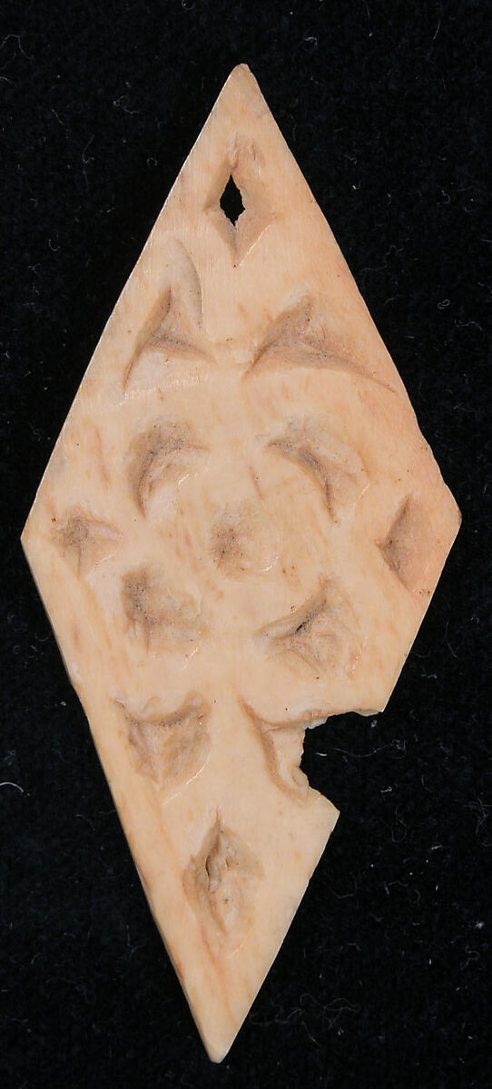 Plaque, Bone; carved 