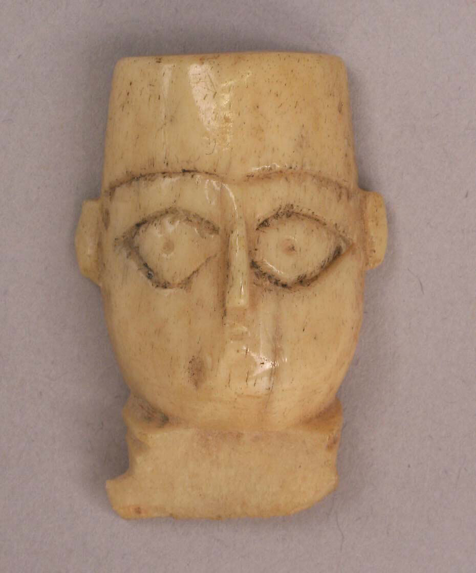 Head of a Figure, Bone; carved and incised 