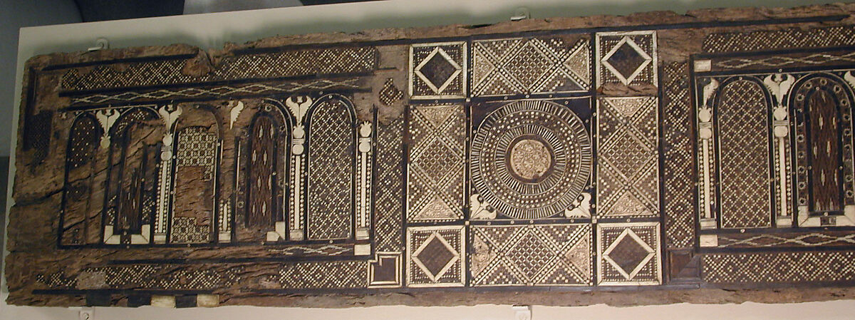 Panel, Wood (fig); mosaic with bone and four different types of wood