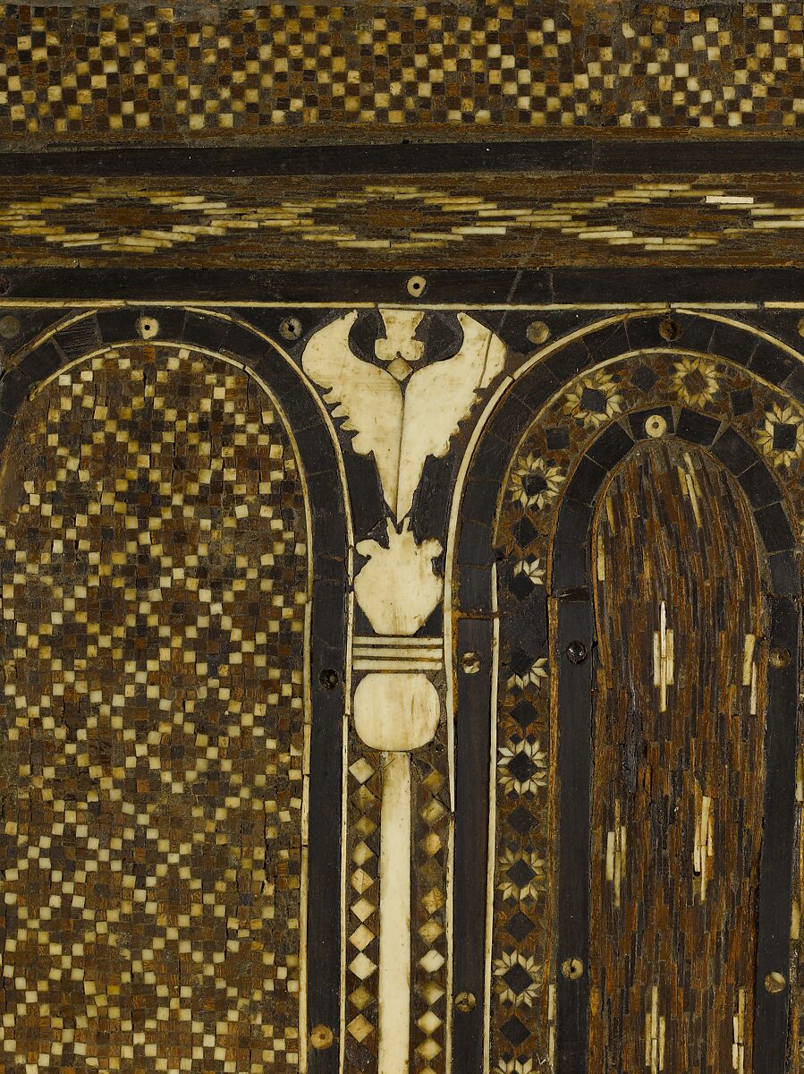 Panel, Wood (fig); mosaic with bone and four different types of wood