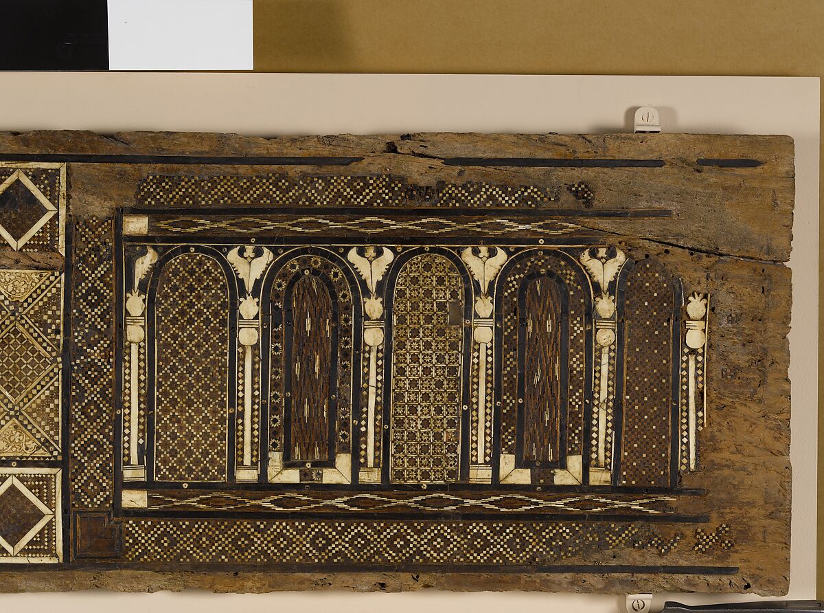 Panel, Wood (fig); mosaic with bone and four different types of wood