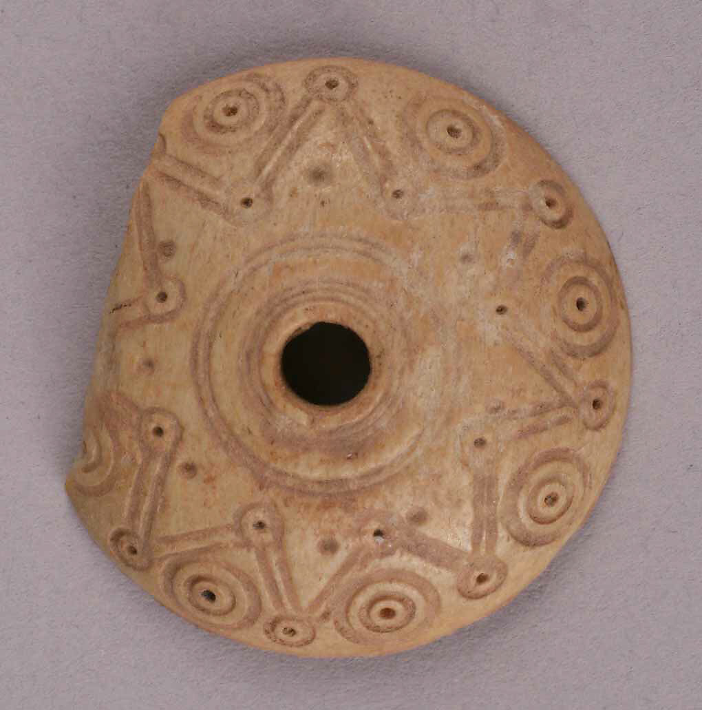 Button or Bead, Bone; incised 